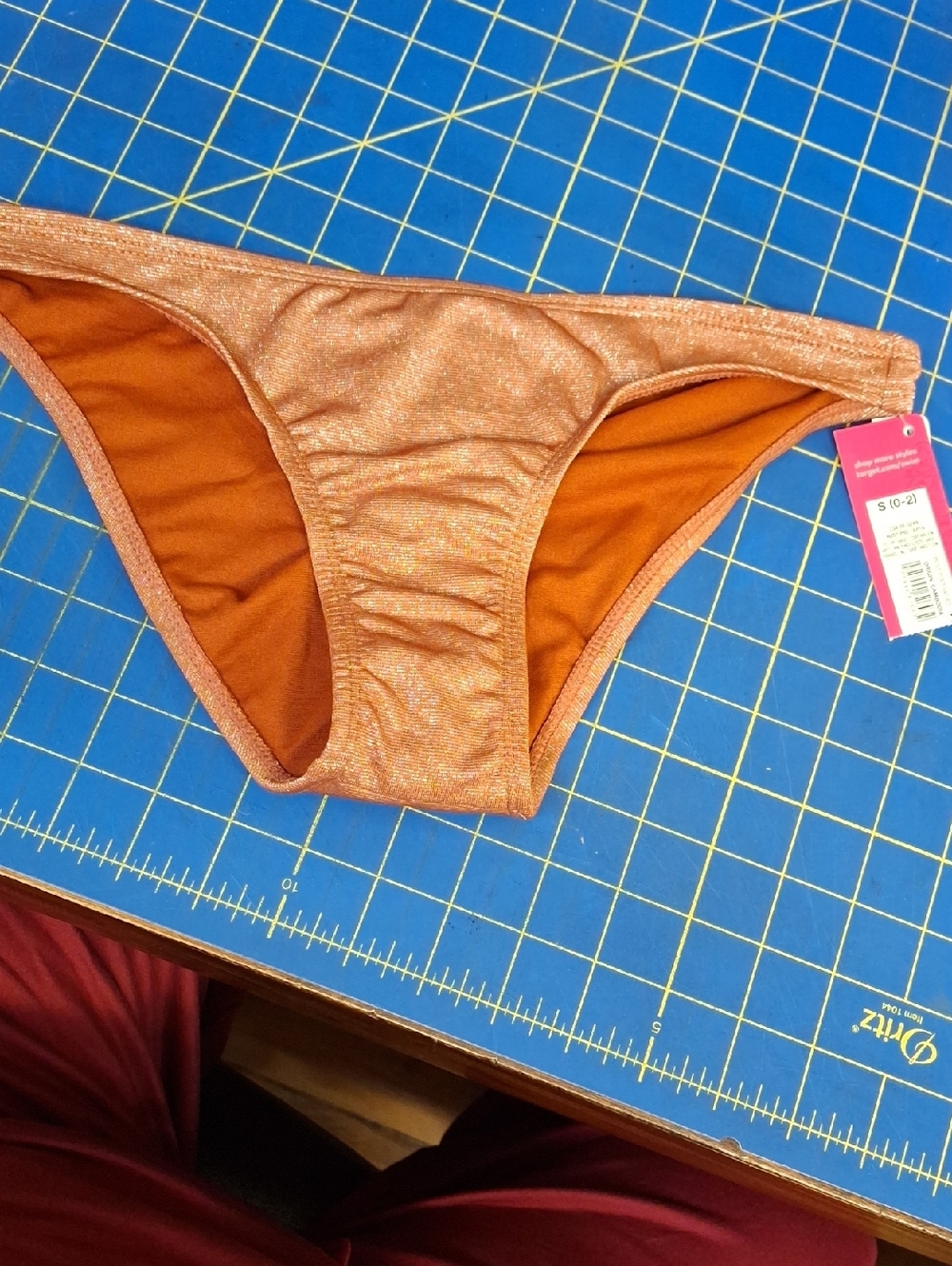 Xhilaration Metallic Rust Orange Bikini Bottom Small (0-2l NWT